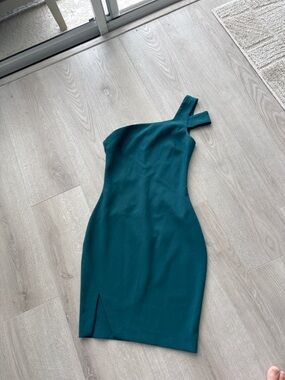 Likely Teal One-Shoulder Sheath Dress